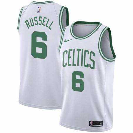 Mens Boston Celtics #6 Bill Russell White 2023 Association Edition Stitched Basketball Jersey Dzhi